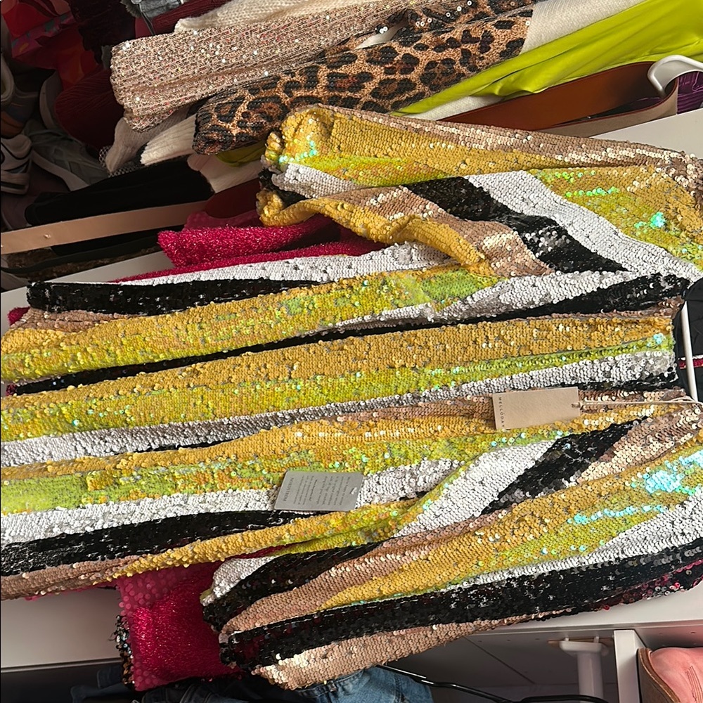 Sequin Striped Home Accent